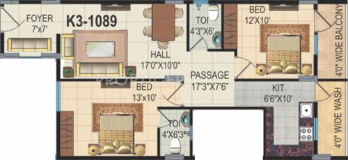 EAPL Sri Tirumala Sarovar (2BHK+2T (1,089 sq ft) 1089 sq ft) EAPL Sri Tirumala Sarovar (2BHK+2T (1,089 sq ft) 1089 sq ft)