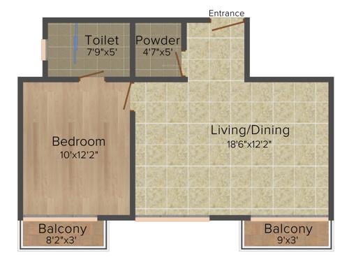 Disha Ashtavinayak (1BHK+1T (665 sq ft) 665 sq ft)