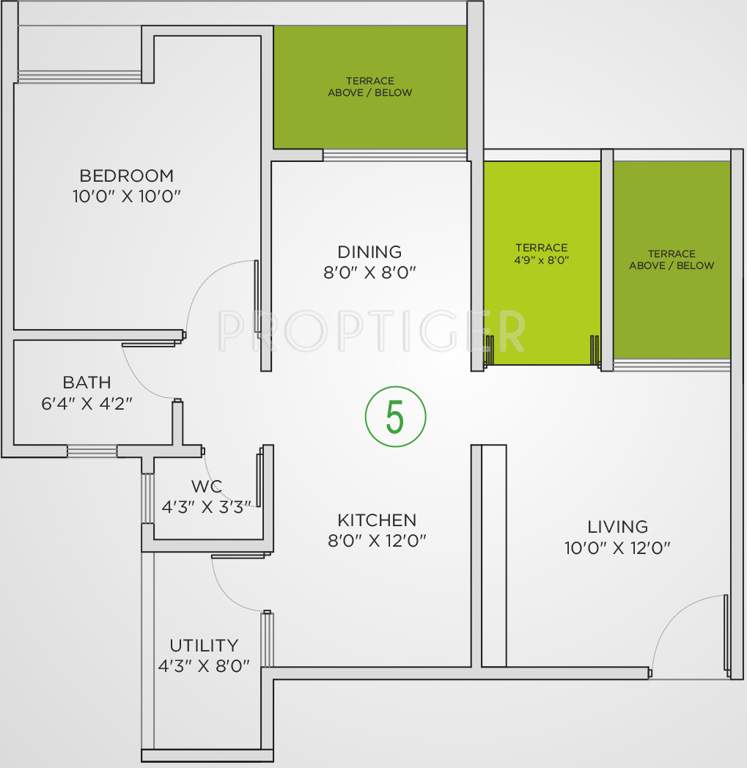 VTP Urban Nest (1BHK+1T (697 sq ft) 697 sq ft)