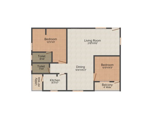 Surya Saket Pride (2BHK+1T (1,250 sq ft) 1250 sq ft)