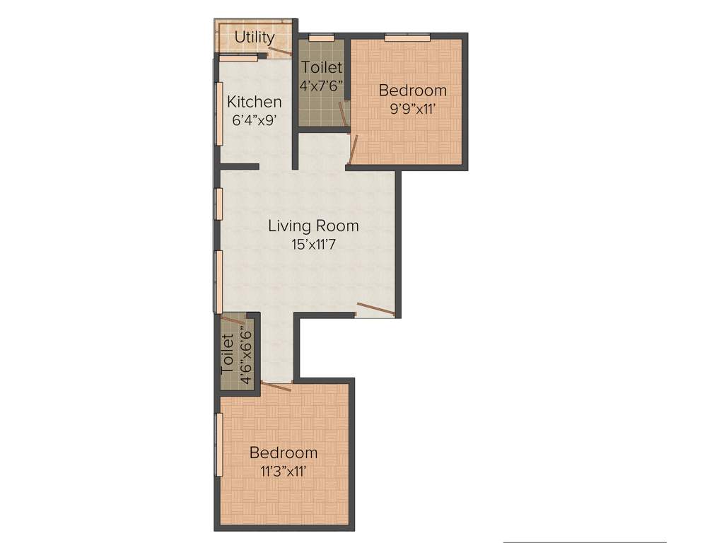 EGB EGB Shantham (2BHK+2T (937 sq ft) 937 sq ft)