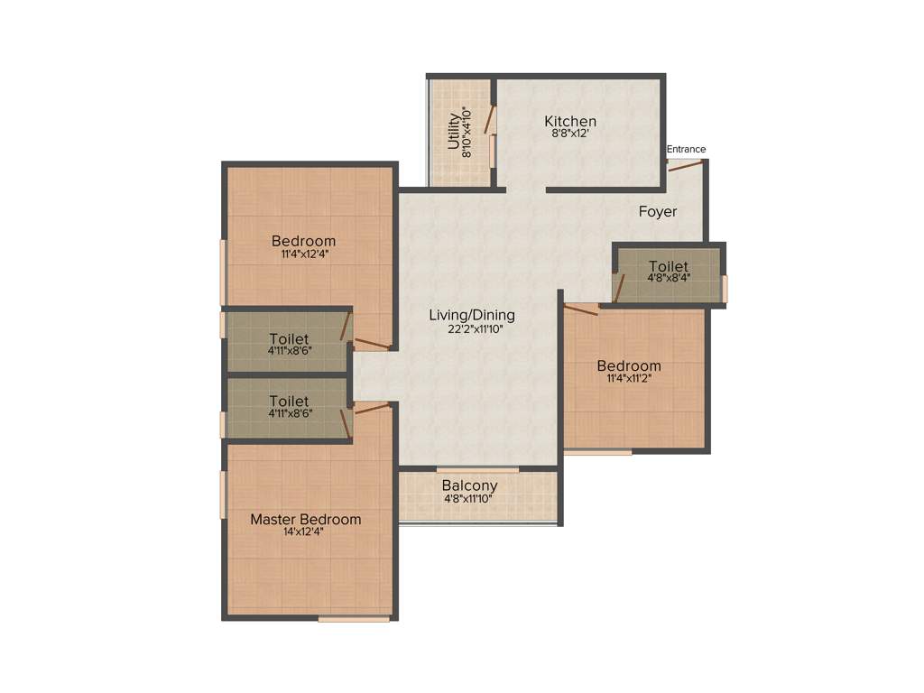 Utkal Heights (3BHK+3T (1,505 sq ft) 1505 sq ft)