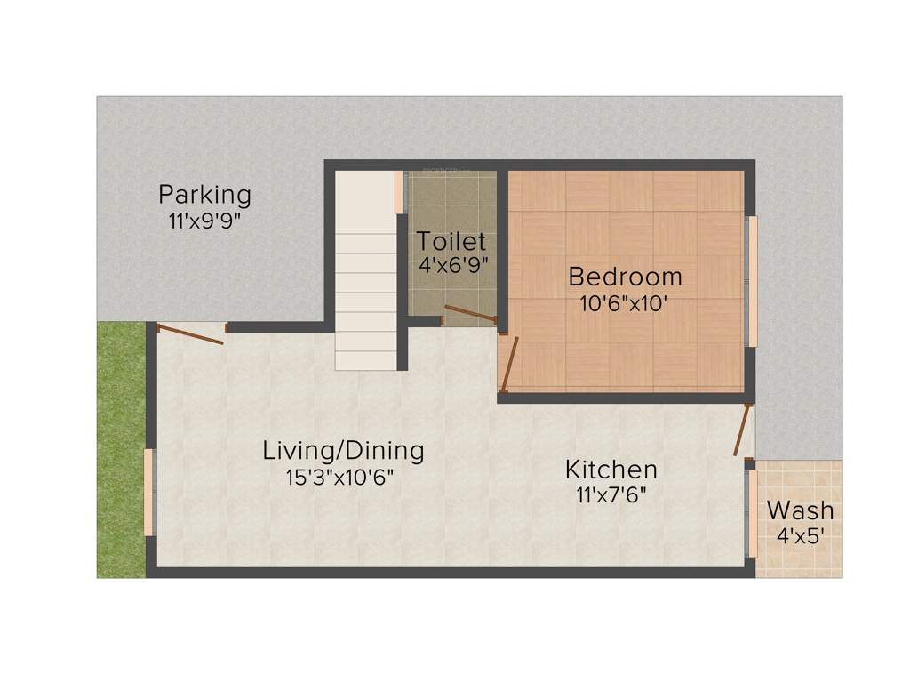 Akshar City Villas (3BHK+3T (1,025 sq ft) 1025 sq ft)