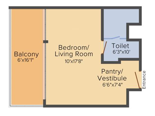 Rise Clarks Residences (1BHK+1T (585 sq ft) 585 sq ft)
