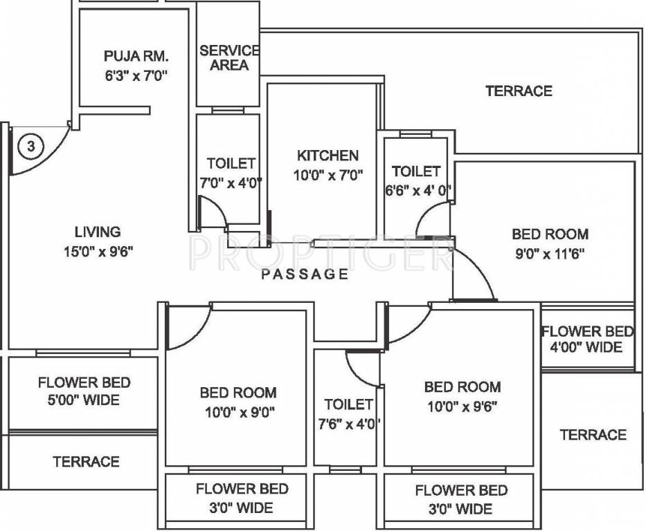 Mohan Highlands (3BHK+3T (1,420 sq ft)   Pooja Room 1420 sq ft) Mohan Highlands (3BHK+3T (1,420 sq ft)   Pooja Room 1420 sq ft)