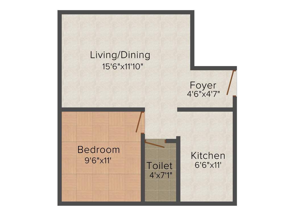 Aara Venus Ababil Heritage (1BHK+1T (601 sq ft) 601 sq ft)