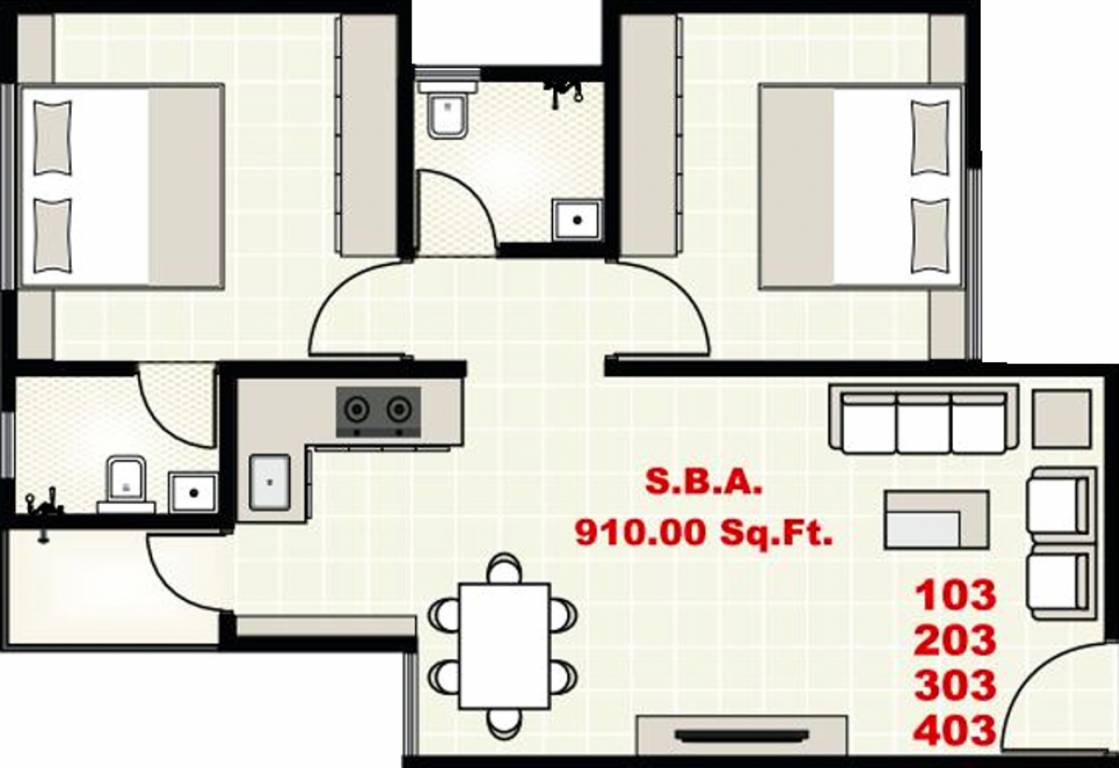 Akshar Vatika (2BHK+2T (910 sq ft) 910 sq ft) Akshar Vatika (2BHK+2T (910 sq ft) 910 sq ft)