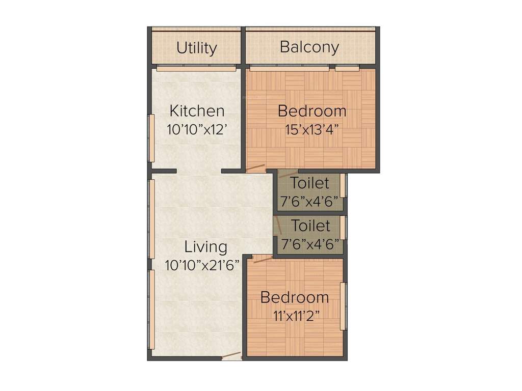 Sri Krishna Constructions India Tulip (2BHK+2T (1,137 sq ft) 1137 sq ft)