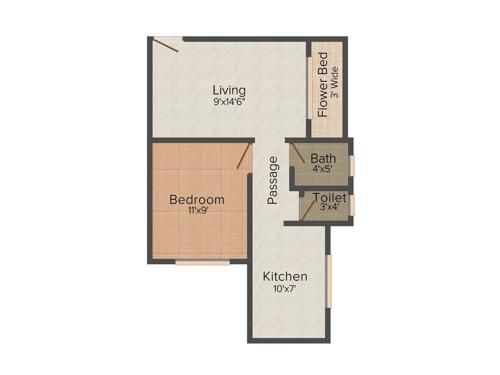 Alfa Sunset Heights (1BHK+1T (650 sq ft) 650 sq ft)