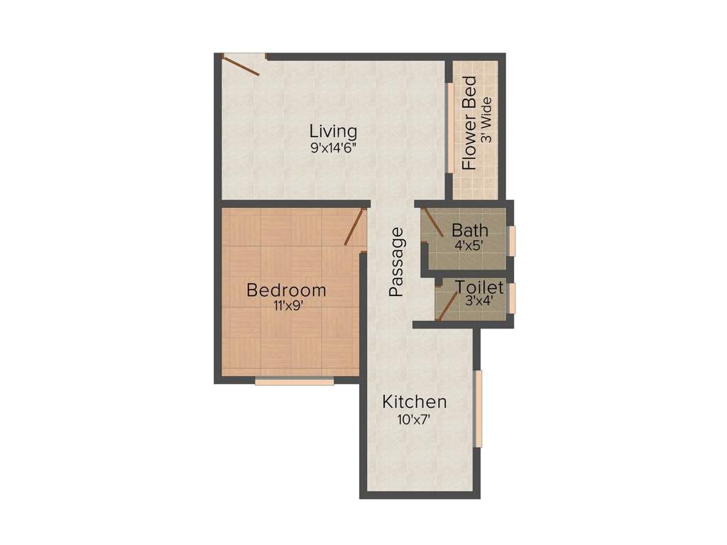 Alfa Sunset Heights (1BHK+1T (650 sq ft) 650 sq ft)