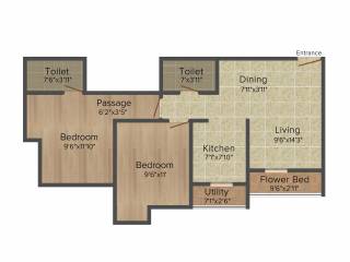 Hubtown Gardenia (2BHK+4T (1,065 sq ft) 1065 sq ft) Hubtown Gardenia (2BHK+4T (1,065 sq ft) 1065 sq ft)