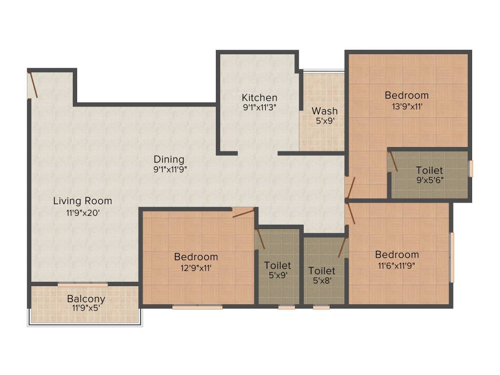 SFS Cyber Palms Ivory (3BHK+3T (1,752 sq ft) 1752 sq ft) SFS Cyber Palms Ivory (3BHK+3T (1,752 sq ft) 1752 sq ft)