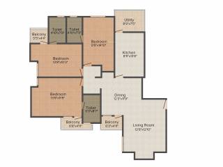 SFS Sundial (3BHK+3T (1,752 sq ft) 1752 sq ft)