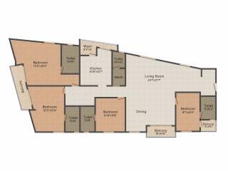 SFS Only One (4BHK+4T (2,877 sq ft) 2877 sq ft)