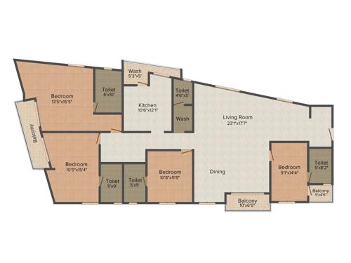 SFS Only One (4BHK+4T (2,877 sq ft) 2877 sq ft) SFS Only One (4BHK+4T (2,877 sq ft) 2877 sq ft)