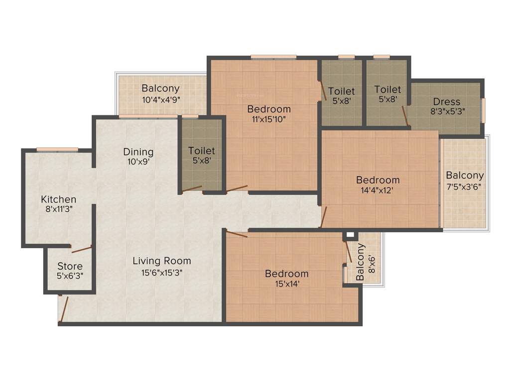 Manglam Aroma (3BHK+3T (1,790 sq ft) 1790 sq ft)