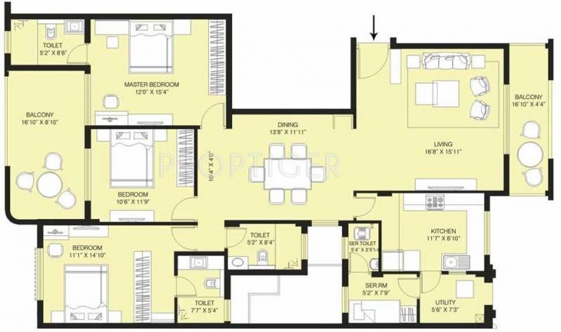 Peninsula Ashok Astoria (3BHK+3T (2,047 sq ft) + Servant Room 2047 sq ft)