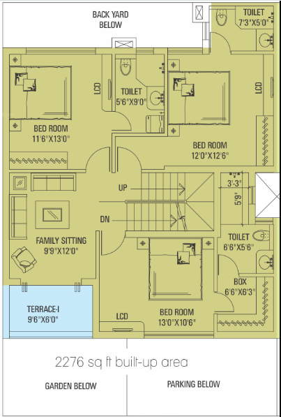  aangan-villas Floor Plan First Floor Plan