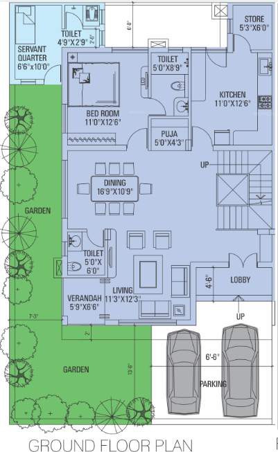 aangan villas Floor Plan Ground Floor Plan