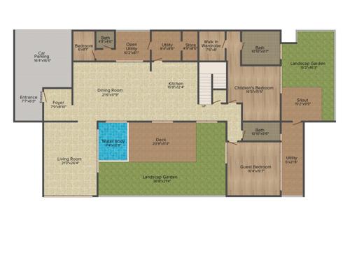 Total Environment The Meadow Dance (3BHK+3T (4,776 sq ft) + Servant Room 4776 sq ft)