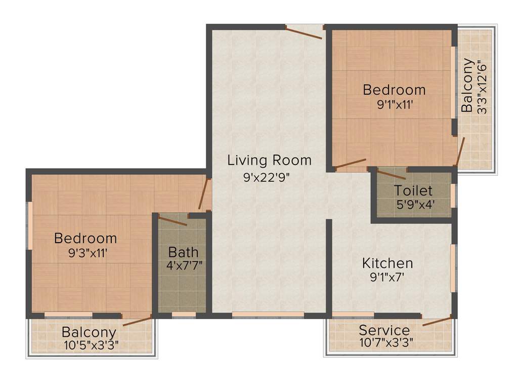 Amudha SSR Pankajam Aabharana (2BHK+2T (908 sq ft) 908 sq ft)