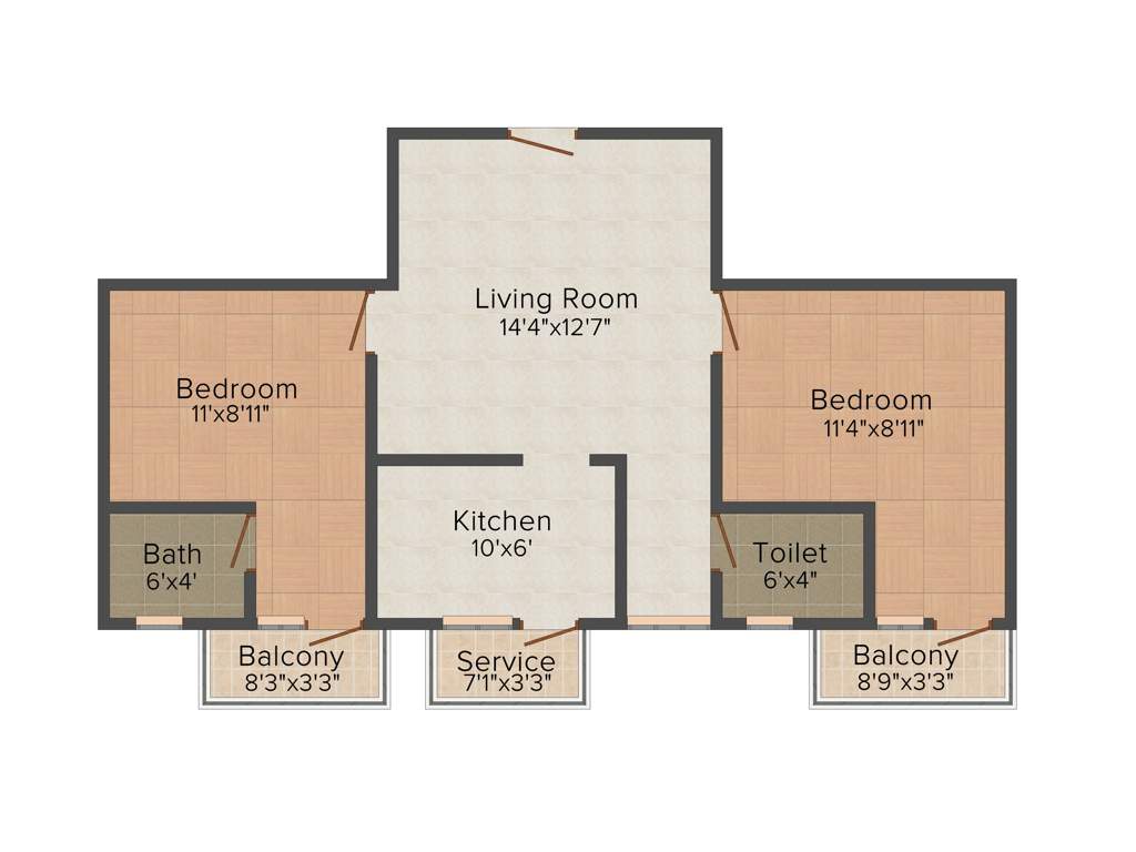 Amudha SSR Pankajam Aabharana (2BHK+2T (861 sq ft) 861 sq ft)