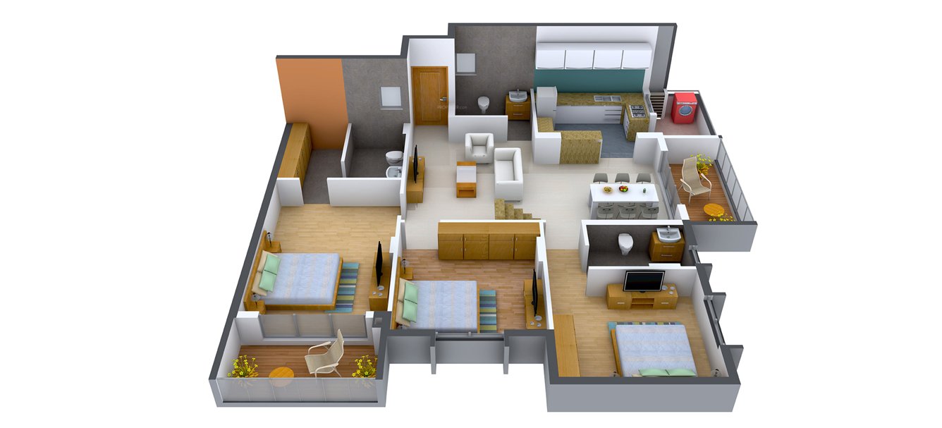 Cauvery Serenity (3BHK+3T (1,633 sq ft) 1633 sq ft)