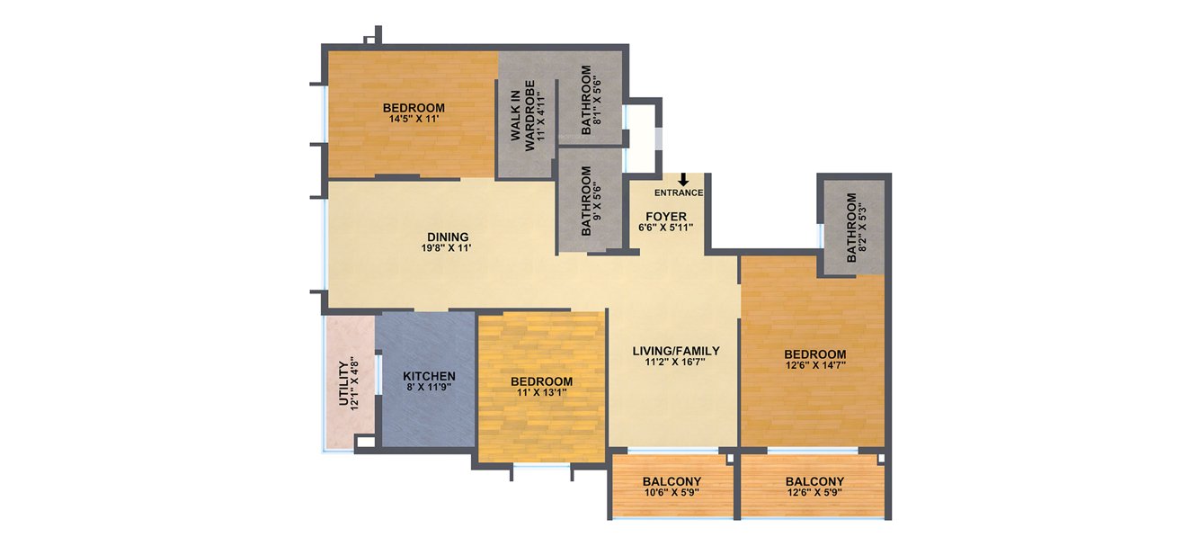 Cauvery Serenity (3BHK+3T (1,894 sq ft) 1894 sq ft)