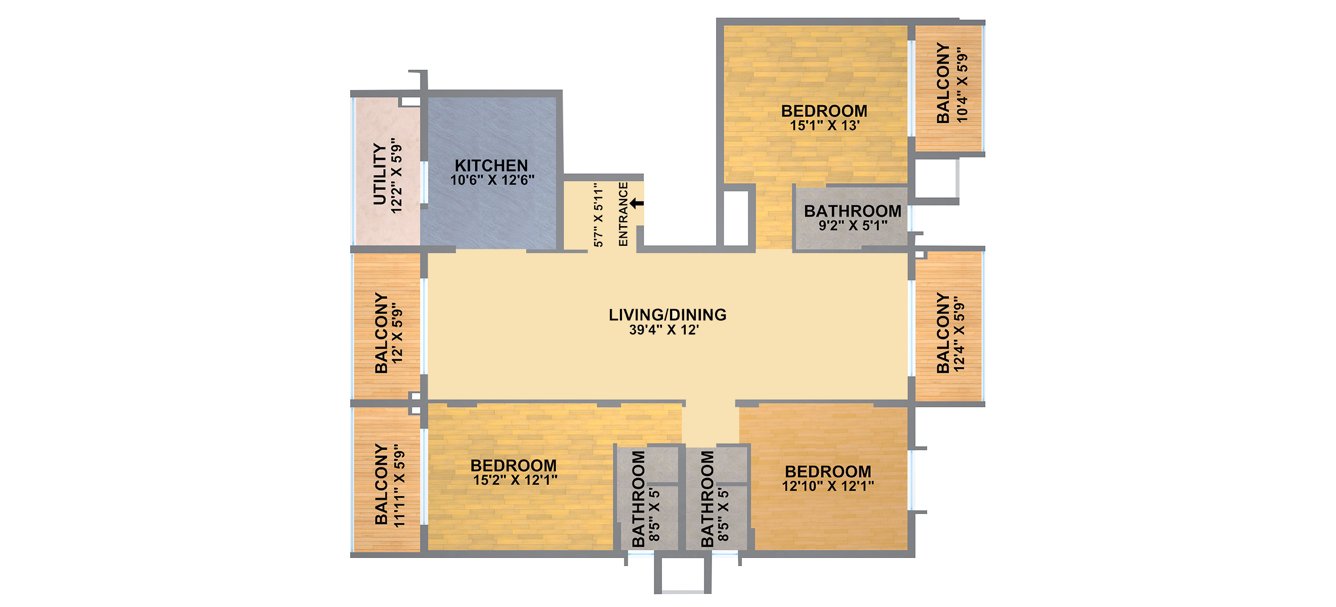 Cauvery Serenity (3BHK+3T (2,239 sq ft) 2239 sq ft)