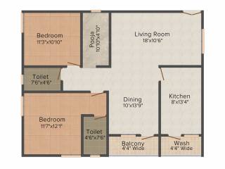 Lahari Greens (2BHK+2T (1,270 sq ft) 1270 sq ft) Lahari Greens (2BHK+2T (1,270 sq ft) 1270 sq ft)