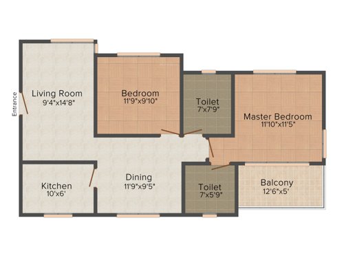 Griham Apartments (2BHK+2T (1,152 sq ft) 1152 sq ft)