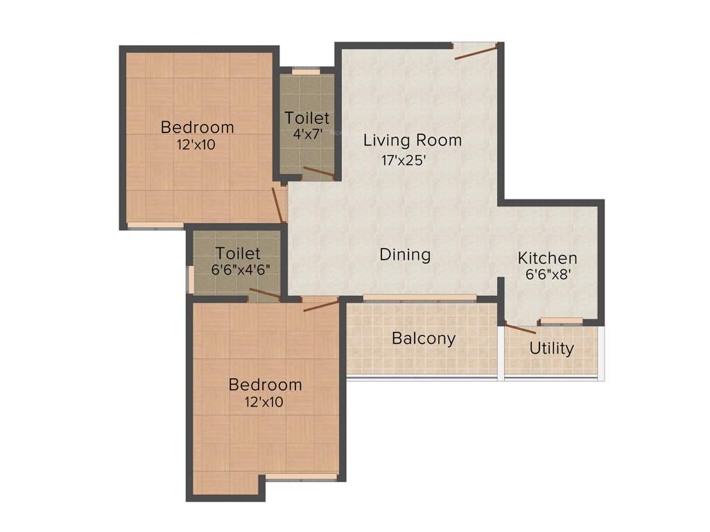 IBD Valencia Gardens (2BHK+2T (1,016 sq ft) 1016 sq ft)