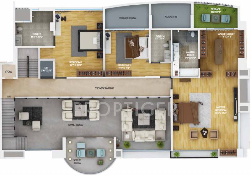 Amar Renaissance (4BHK+5T (5,960 sq ft)   Servant Room 5960 sq ft)