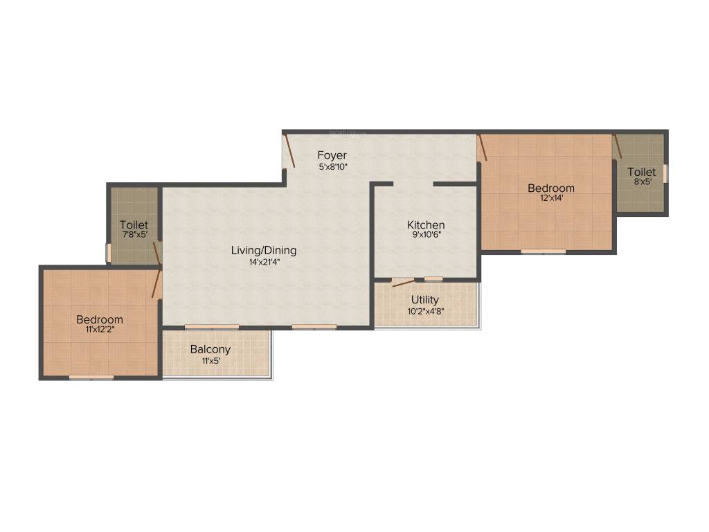 Malibu Belezza (2BHK+2T (1,335 sq ft) 1335 sq ft)