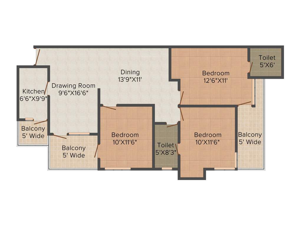 Investment Vedanta Homes (3BHK+3T (1,300 sq ft) 1300 sq ft)