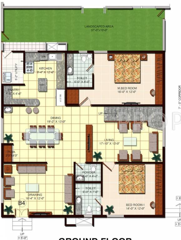  the fountainhead Floor Plan Lower Level Duplex Plan