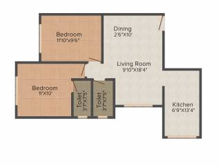 Khandelwal Omkar Chs Ltd (2BHK+2T (978 sq ft) 978 sq ft)