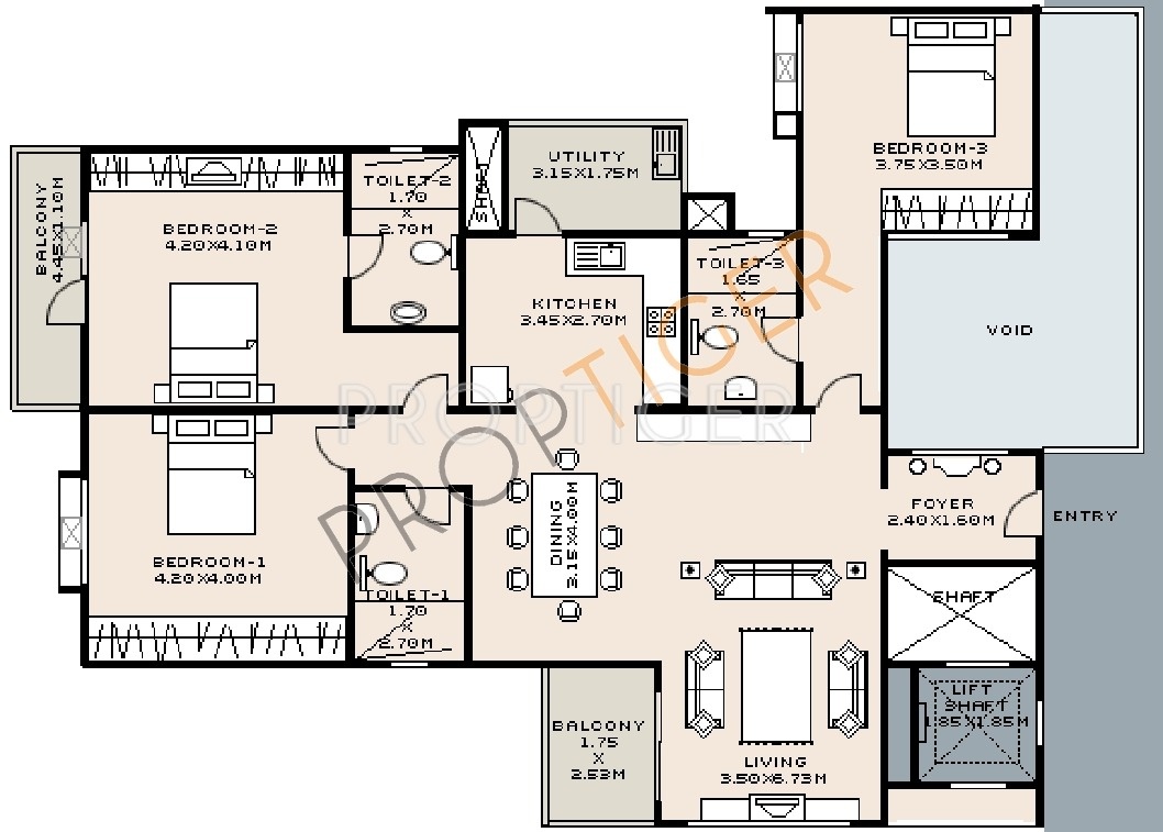 Sobha Amber (3BHK+3T (1,872 sq ft) 1872 sq ft) Sobha Amber (3BHK+3T (1,872 sq ft) 1872 sq ft)