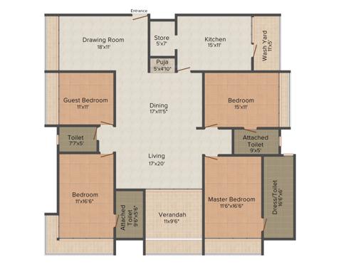 Plastene Aman Heights (4BHK+4T (3,600 sq ft) 3600 sq ft)