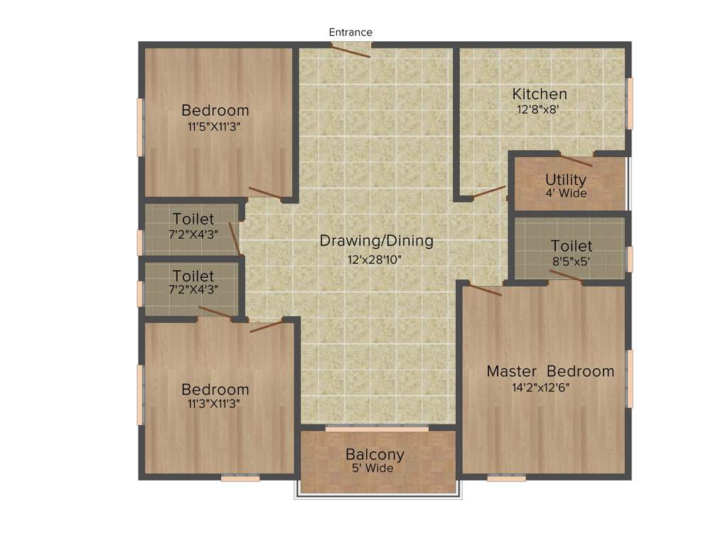 Maram Seetharama Residency (3BHK+3T (1,575 sq ft) 1575 sq ft)