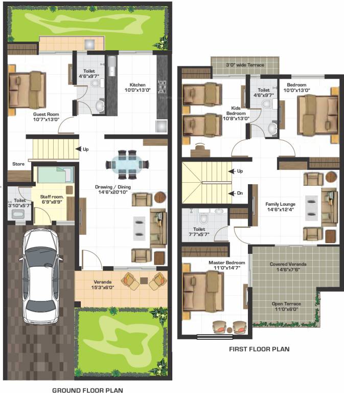 Ashiana Gulmohar Gardens Villas (4BHK+4T (2,470 sq ft) + Servant Room 2470 sq ft)