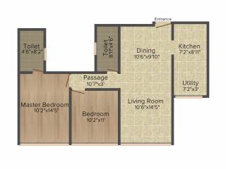 Adhiraj Samyama (2BHK+2T (1,089 sq ft) 1089 sq ft)