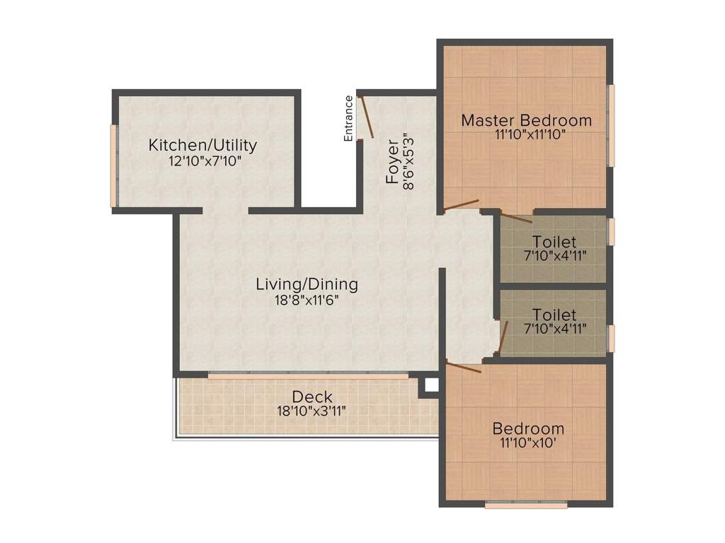 MJR Clique Hydra (2BHK+2T (1,170 sq ft) 1170 sq ft)
