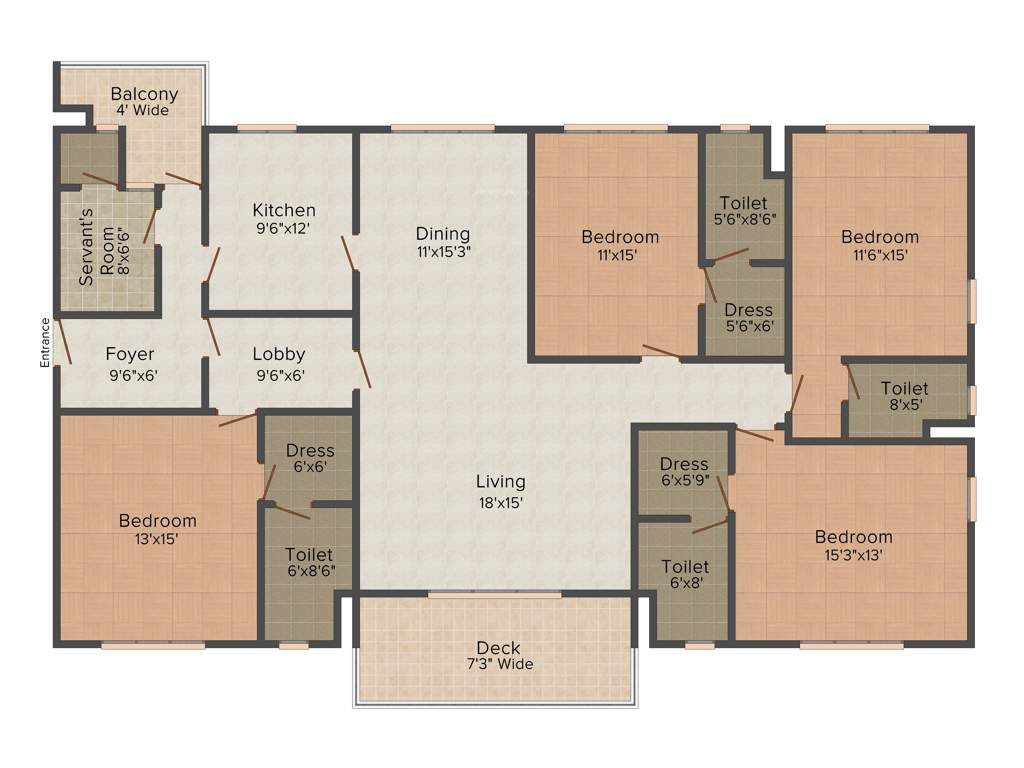 Fortune Estate (4BHK+4T (3,000 sq ft) + Servant Room 3000 sq ft)