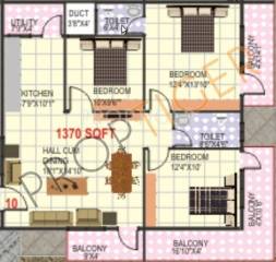 PNR SLV Flora (3BHK+2T (1,370 sq ft) 1370 sq ft) PNR SLV Flora (3BHK+2T (1,370 sq ft) 1370 sq ft)