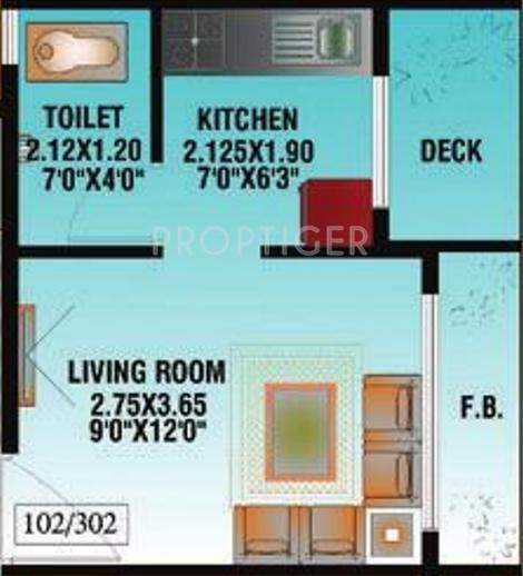 Imperial Vista (1BHK+1T (370 sq ft) 370 sq ft)
