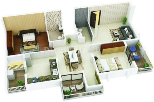 Prakruthi Krishna (2BHK+2T (1,219 sq ft) 1219 sq ft)