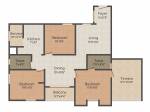 Rajparis Sarovar (3BHK+1T (1,168 sq ft) 1168 sq ft)