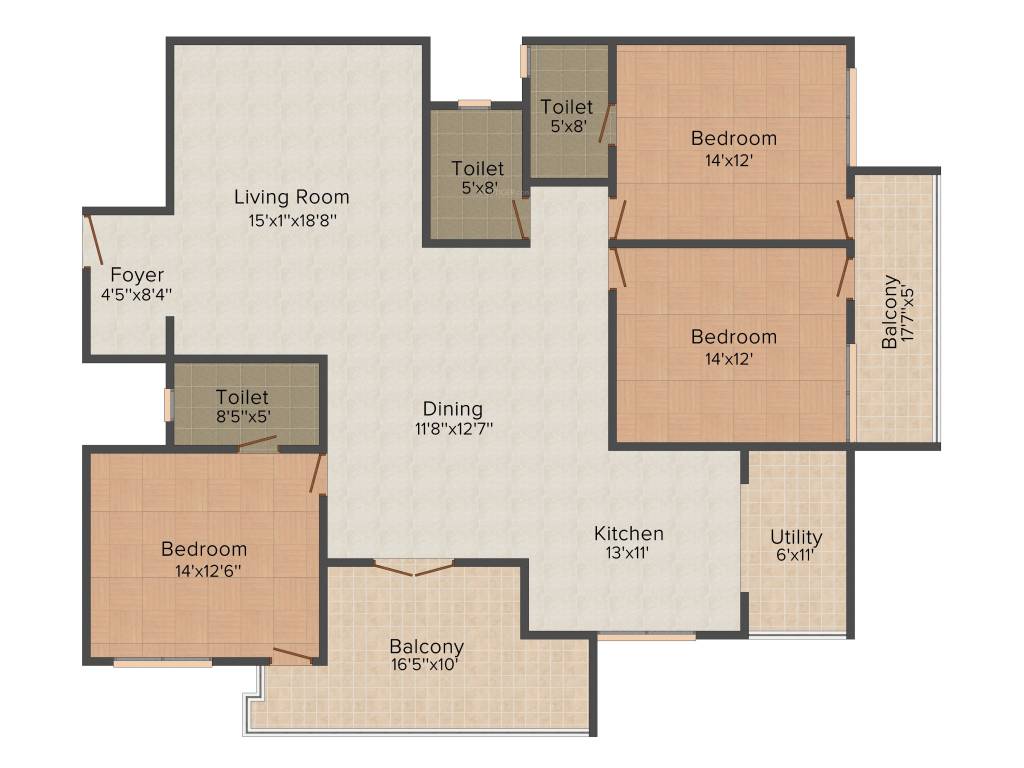 Abhiman Hills (3BHK+3T (2,290 sq ft) 2290 sq ft)