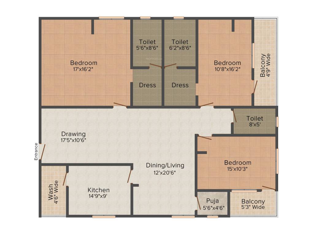 Lahari Tilak Nagar (3BHK+3T (2,140 sq ft) 2140 sq ft)